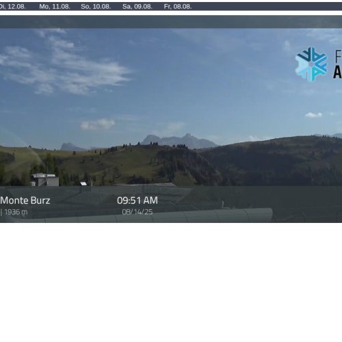 Rifugio Burz Webcam: Live Views of Arabba Dolomites