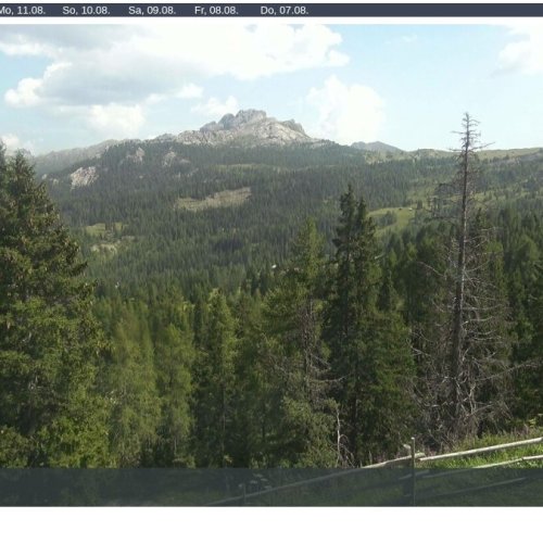 Piz Sorega Live Webcam: San Cassiano, Dolomites Views
