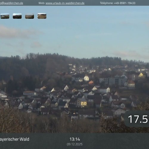 Waldkirchen Live Webcam: Bavarian Forest Town View 🇩🇪