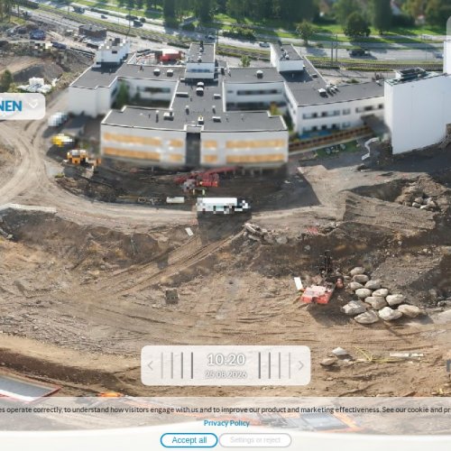 Tampere University Hospital Construction Live Camera | M-Rakennus Pohjoinen
