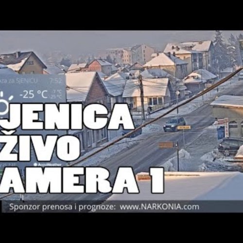 Milorada Jovanovića Street in Sjenica, Serbia - Live View