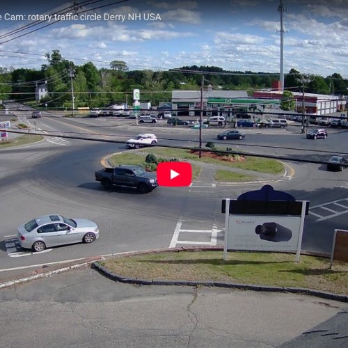 4K HD Live Roundabout Webcam in Derry, New Hampshire, USA