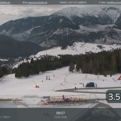Ždiar Bachledka Ski & Sun Live Webcam: Tatra Mountains View
