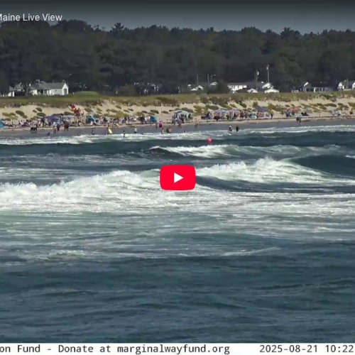 Marginal Way Ogunquit Maine Live Webcam: Coastal Beach Views