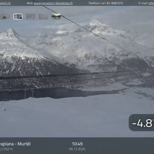 Live from Murtèl: Silvaplana Mountain Views & Ski Slopes