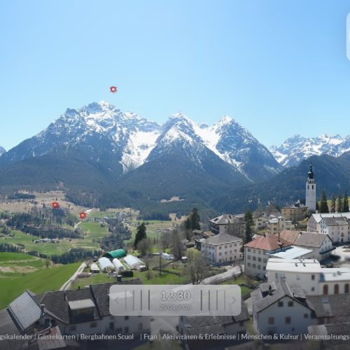 Ftan Engadin Live Webcam: Swiss Alpine Village & Mountain Views