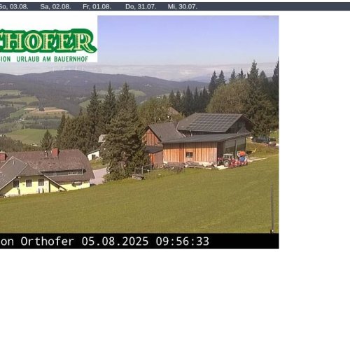 St. Jakob Im Walde Orthofer Webcam: Alpine Farm Views