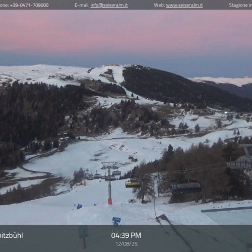 Seiser Alm Spitzbühl Live Webcam: Dolomites Ski Slopes & Mountain Views