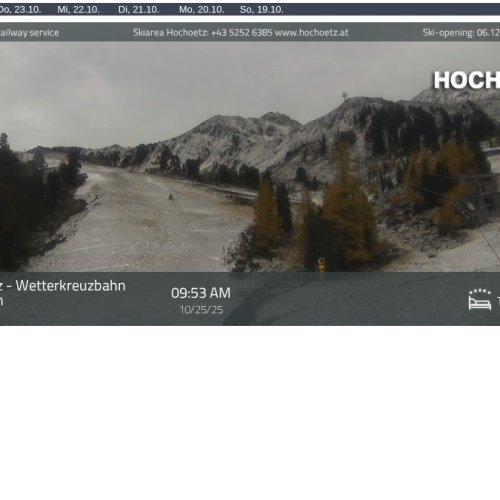 Hochötz Wetterkreuzbahn Talstation Live Webcam | Oetz, Austria