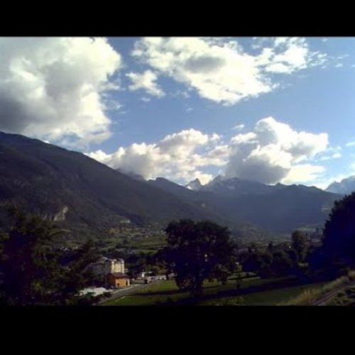 Aosta Valley Live Webcam: Via Edouard Aubert Mountain Views