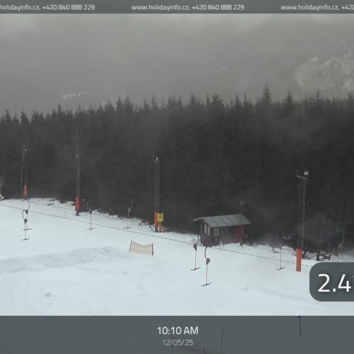 Javor Ski Slope Live Webcam: Pec pod Sněžkou, Krkonoše Mountains
