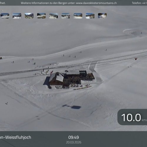 Davos Parsenn-Weissfluhjoch Live Webcam: Swiss Alps Ski Resort View
