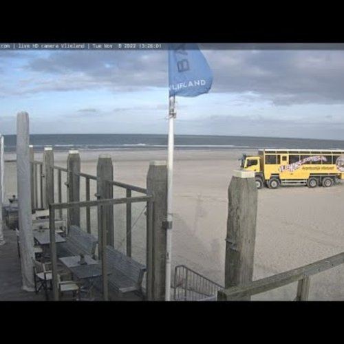 Live Vlieland Beach Webcam: 't Badhuys Bar & North Sea Views