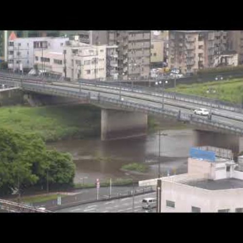 Shirakawa River City Bridge Live View