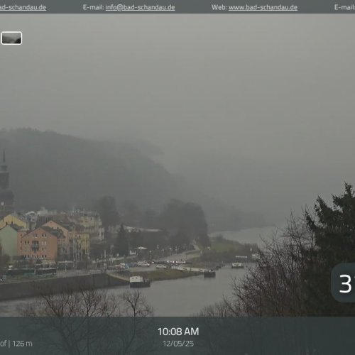 Bad Schandau Live Webcam: Elbe River & Saxon Switzerland Views