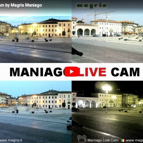 Maniago City Central Square, Italy