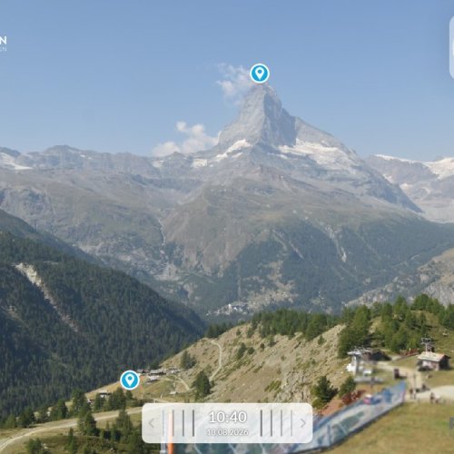Sunnegga Zermatt Live Webcam: Matterhorn Views