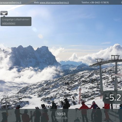 Col Margherita Live Webcam: San Pellegrino Ski Area