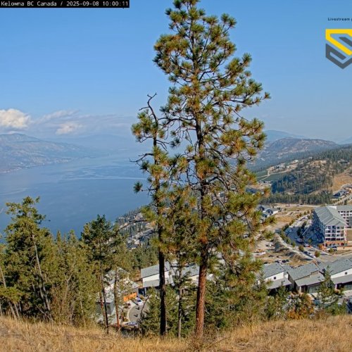 Kelowna BC Live Webcam: McKinley Mountain View Over Okanagan Lake