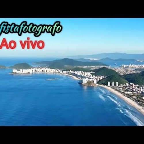 Enseada Beach Guarujá Live Stream: Palms, Islets & Coastal Views