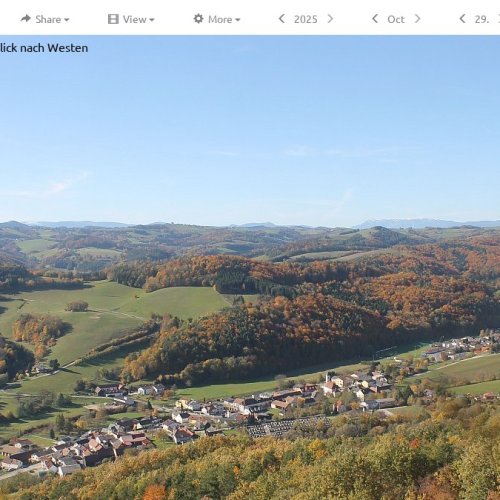 Schwarzenbach an der Pielach Live Webcam: Museum Tower View West