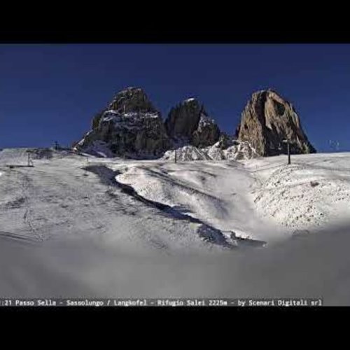 Sassolungo & Langkofel Live Webcam: Passo Sella, Dolomites