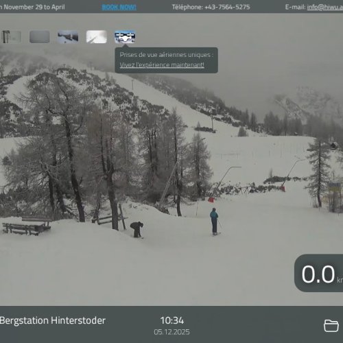 Hinterstoder Höss-Express: Live Alpine Ski Cam at 1858m
