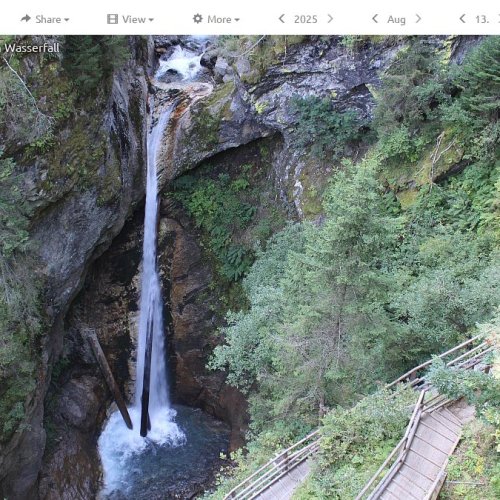 Raggaschlucht Waterfall Live Cam: Flattach, Austria