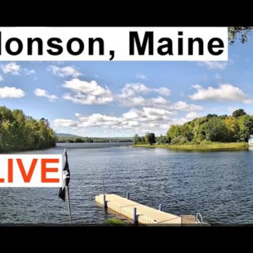 Lake Hebron Lakeside View in Monson, Maine 🏞️