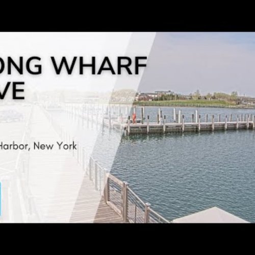 Live View of Long Wharf Harbor in Sag Harbor, New York