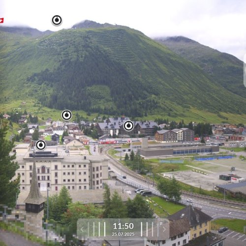 Andermatt Reuss Live: Swiss Alps Webcam View