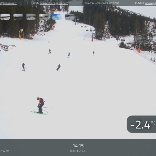 Obereggen Ski Resort Webcam - Live from Absam Talstation 🏂