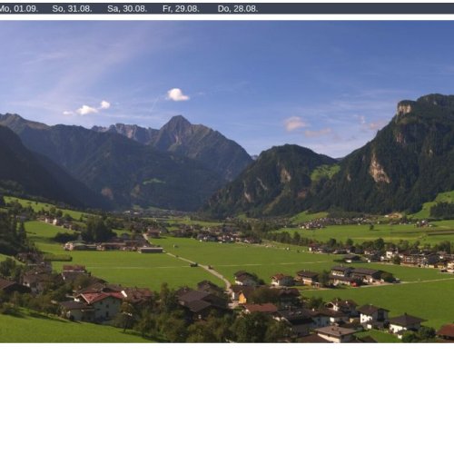 Ramsau im Zillertal Live Webcam: Ziller Valley Alpine Views