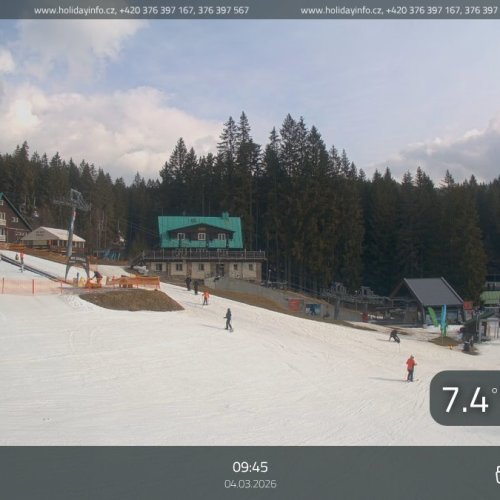 Železná Ruda Špičák Live Webcam: Bohemian Forest Ski & Mountain Views