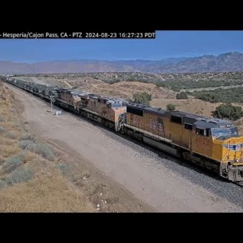 Cajon Pass Live Webcam: Rail Action in Hesperia, California
