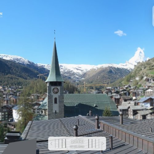Experience Zermatt's Scenic Charm through the Zermatterhof Webcam