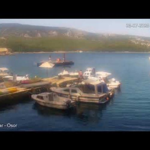 Kamp Bijar Osor Live Webcam: Croatian Coastal View
