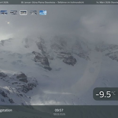 Pontresina: Diavolezza Bergstation Live HD Webcam