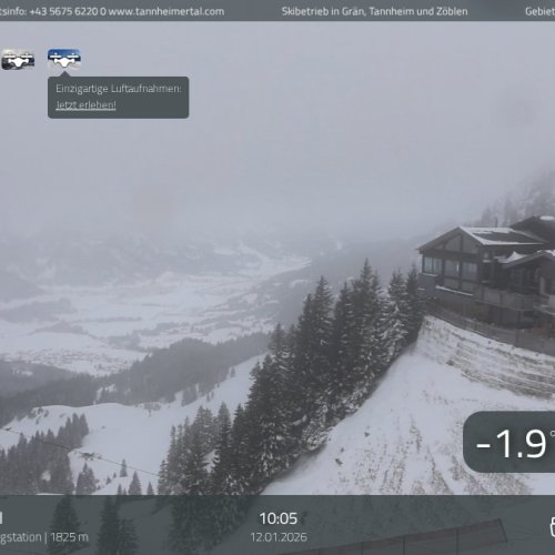 Live from Füssener Jöchle: Tannheimer Tal Mountain Webcam