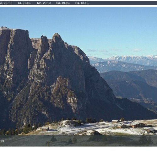 Puflatsch Bergstation Live Cam: Seiser Alm Dolomites View