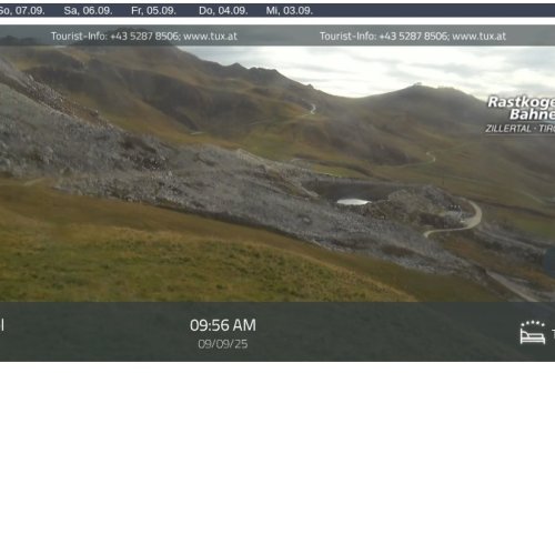 Rastkogel Live Webcam: Alpine Views from Finkenberg, Zillertal