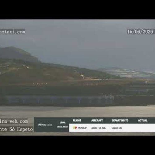 Madeira Airport Runway Bridge Over Ocean