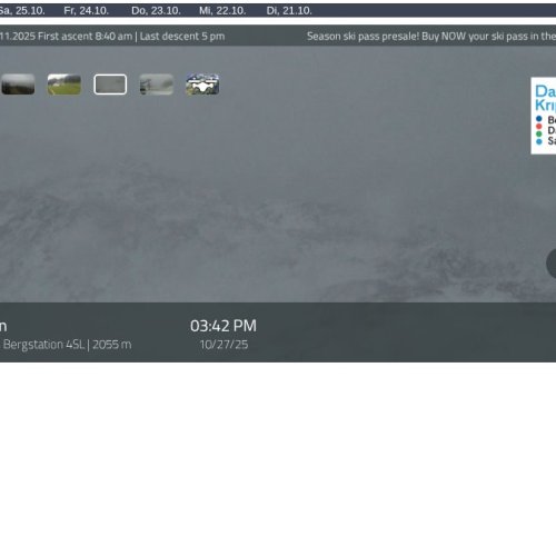 Krippenstein Obertraun Live Webcam: Alpine Views at 2055m