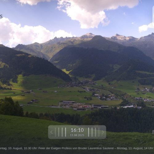 Disentis Monastery Webcam: Live Alpine Views