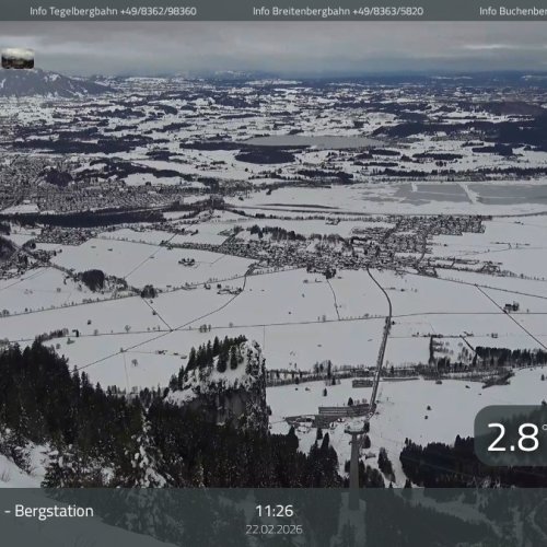 Tegelberg Live Webcam: Panoramic Views of Schwangau, Bavaria 🇩🇪