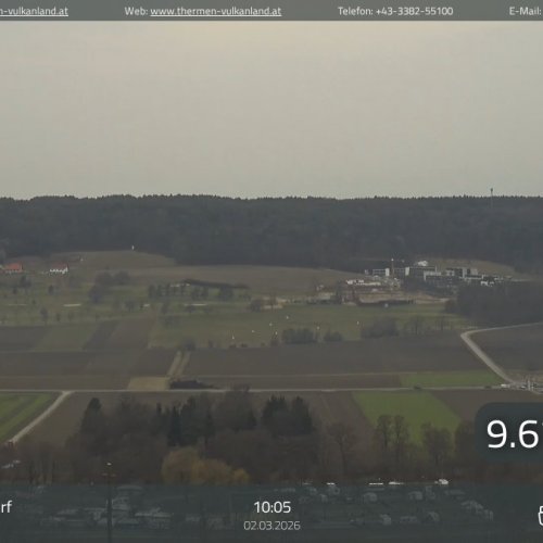 Bad Waltersdorf Live Webcam: Panoramic Views of Styria's Thermal & Volcanic Land