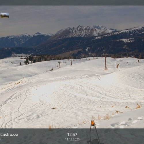 San Martino di Castrozza & Passo Rolle Live Webcam: Dolomites Ski Slopes