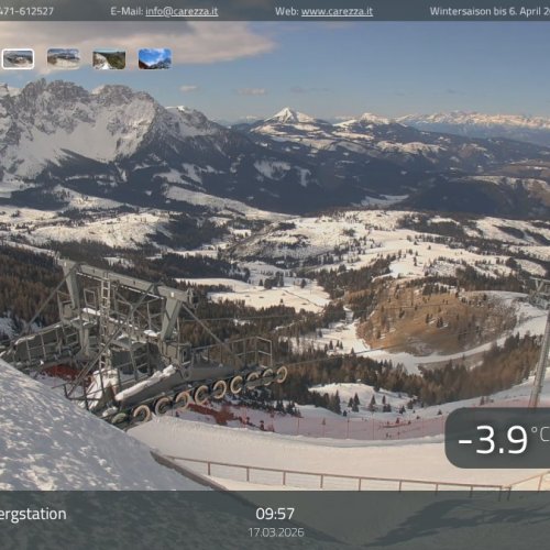 König Laurin Bergstation Live: Carezza Dolomites Webcam