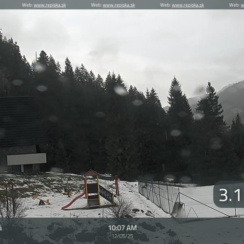 Jasná - Repiská, Demänovská Dolina Live Webcam: Low Tatras Mountain View
