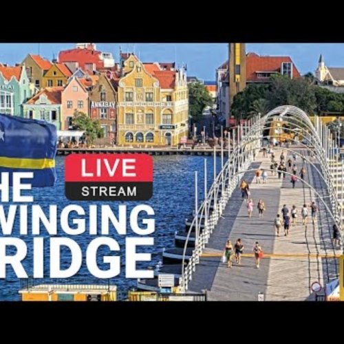 Willemstad Live: Handelskade Waterfront & Queen Emma Bridge Webcam